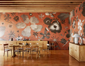 Floral Wallpaper Dining Room Decor Wallpaper
