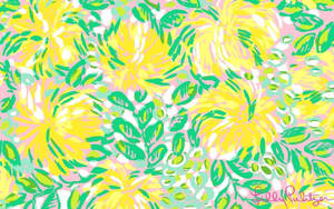 Floral Yellow Lilly Pulitzer Desktop Wallpaper