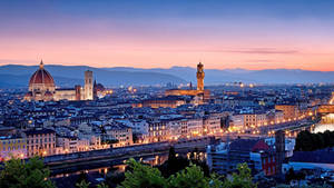 Florence Italy At Night Wallpaper