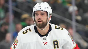 Florida Panthers Captain Aaron Ekblad 2022 New York Game Wallpaper