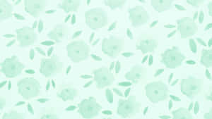 Flower Cute Mint Green Aesthetic Wallpaper