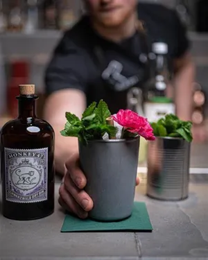 Flower Pot Cocktail Monkey 47 Wallpaper