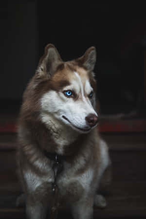 Fluffy Brown Siberian Husky Wallpaper