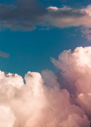 Fluffy Clouds Sky Background Wallpaper