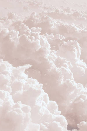 Fluffy Clouds White Aesthetic Iphone Wallpaper