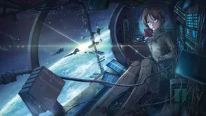 Fly Through The Depths Of Space With This Stunning 4k Anime Wallpaper Wallpaper
