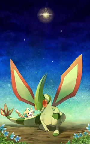 Flygon Under A Star Wallpaper