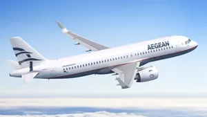 Flying Aegean Airlines A320neo Above Clouds Wallpaper