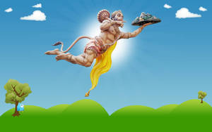 Flying Lord Hanuman 3d Wallpaper