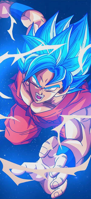 Flying Super Saiyan Son Goku Iphone Wallpaper