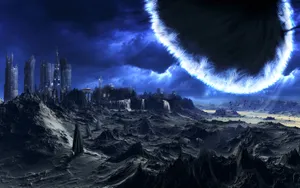 Flying Through Space Wallpaper