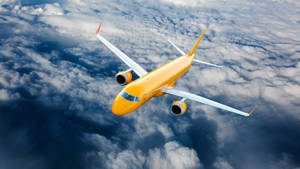 Flying Yellow Hd Plane Wallpaper