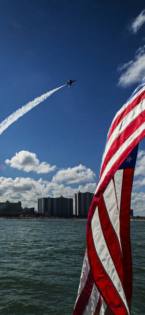 Flyover American Flag Cool Iphone Wallpaper