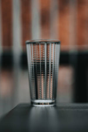 Focus Shot Empty Glass Cup Wallpaper