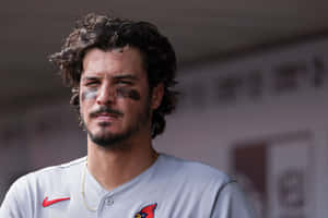 Focused Baseball Player Arenado Wallpaper