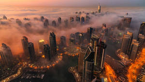 Foggy Dubai City Wallpaper