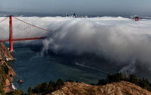 Foggy Golden Gate San Francisco Photography Wallpaper