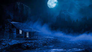 Foggy Night River View Wallpaper