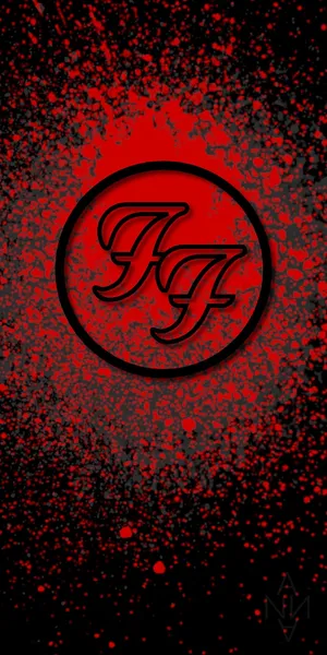Foo Fighters Red Black Abstract Art Wallpaper