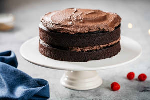 Food Photography Luxurious Chocolate Cake Wallpaper