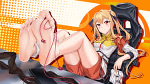 Foot Sole Of Gamer Anime Girl Wallpaper