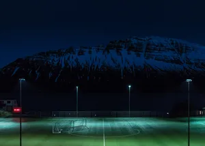 Football Field During Night Time Wallpaper