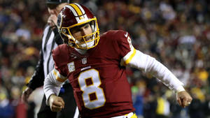 Football Player Kirk Cousins Fist Pump Wallpaper