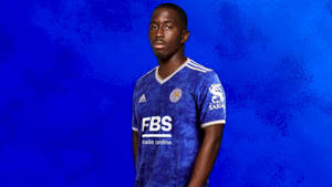 Footballerin Blue Jersey Wallpaper