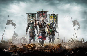 For Honor Warriors With Flags Wallpaper