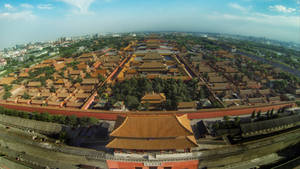 Forbidden City Fish Eye Wallpaper