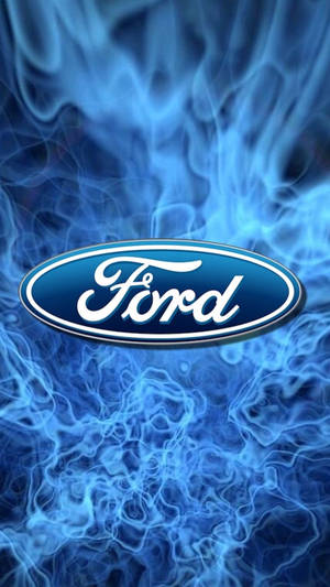 Ford Logo Blue Smoke Wallpaper