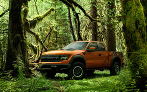 Ford Raptor In Mossy Jungle Wallpaper