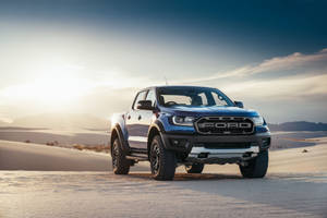 Ford Raptor In Vast Desert Wallpaper