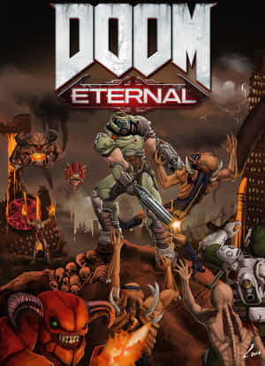 Forge Your Way Through Hell With Doom Eternal Wallpaper