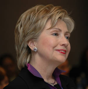 Former Secretary Of State Hillary Clinton With Blonde Hair Wallpaper