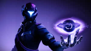 Fortnite - A Man Holding A Purple Ball Wallpaper