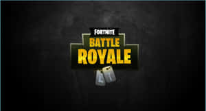 Fortnite Battle Royale Logo On A Dark Background Wallpaper