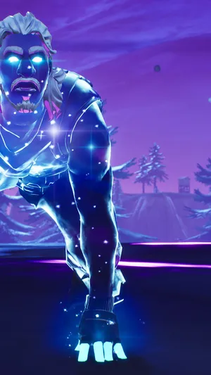 Fortnite Galaxy Bending Down Wallpaper