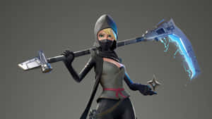 Fortnite Ninja Outfitwith Electric Axe Wallpaper