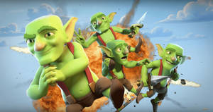 Four Goblins Clash Of Clans Wallpaper