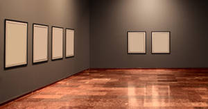 Framed Blank Canvases In Art Gallery Wallpaper