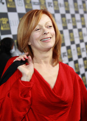 Frances Fisher In Red Wallpaper