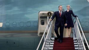 Francis And Claire Of House Of Cards Arrival Wallpaper
