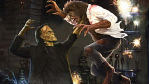 Frankenstein And Wolfman Universal Monsters Wallpaper