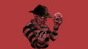 Freddy Krueger And Skull Fanart Wallpaper