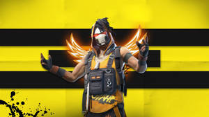 Free Fire 4k Character With Fire Wings Wallpaper