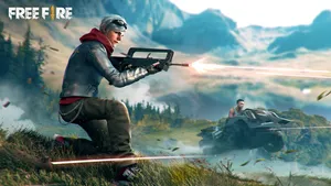 Free Fire Banner With Maxim Wallpaper