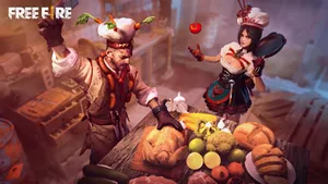 Free Fire Bundle Butcher Chefs Wallpaper