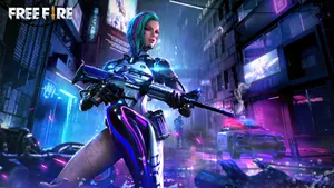 Free Fire Bundle Female Robot Wallpaper