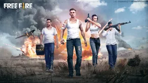 Free Fire Bundle White Shirt Squad Wallpaper